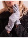 Fashionhunters Elegantní šedé rukavice pro ženy