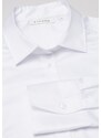 ETERNA Regular (Modern Classic) dámská bílá Opaque neprosvítající halenka dlouhý rukáv rypsový kepr 100% bavlna Easy Iron