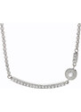 SkloBižuterie-J Ocelový náhrdelník Linka s šatonem Swarovski Crystal