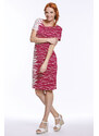 DRAPS Elegantní červenobílé dámské šaty 7196