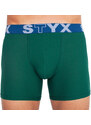 Pánské boxerky Styx long sportovní guma tmavě zelené (U1066)