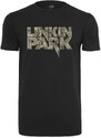 MERCHCODE Černé pánské tričko Linkin Park Distressed Logo