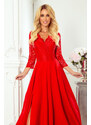 Numoco Dámské společenské šaty Amber červená L