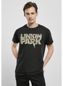 MERCHCODE Černé pánské tričko Linkin Park Distressed Logo
