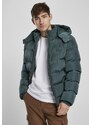 UC Men Bunda s kapucí Puffer Jacket bottlegreen