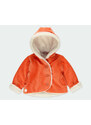 Boboli Kojenecký kabátek s kožíškem oranžový