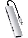Redukce / adaptér - Satechi, USB-C Slim Multiport Silver