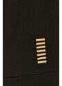 Mikina EA7 Emporio Armani pánská, černá barva, s kapucí, s potiskem