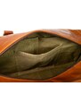 Cestovní kožená taška hněda DARMENDRA - SAJO, řemeslná výroba