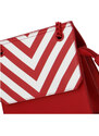 DIANA & CO Moderní dámská koženková kabelka Happy Stripes, červená