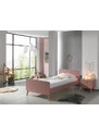 Růžová lakovaná postel Vipack Billy 90x200 cm