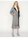 Koton Women's Gray Pocket Detailed Coat