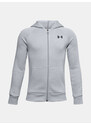 Mikina Under Armour RIVAL COTTON FZ HOODIE-GRY