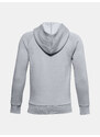 Mikina Under Armour RIVAL COTTON FZ HOODIE-GRY