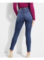 GUESS dámské tmavě modré džíny SUPER HIGH-RISE RETRO JEANS