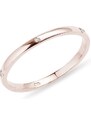 Prsten z růžového zlata s pěti diamanty KLENOTA X0897154L15