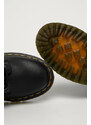 Kožené workery Dr. Martens 1460 Pascal Bex Pisa dámské, černá barva, na plochém podpatku, 26206001
