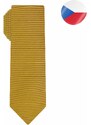 Pánská hedvábná kravata MONSI Line Slim - žlutá