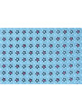 Pánská hedvábná kravata MONSI Floral Slim - modrá