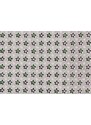 Pánská hedvábná kravata MONSI Floral Slim - šedá