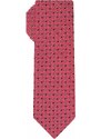Pánská hedvábná kravata MONSI Floral Slim - červená