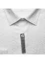 AMJ Pánská košile AMJ bavlněná, bílá tečkovaná VDB1154, dlouhý rukáv, regular fit