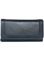 Černá kvalitní měkká kožená peněženka FLW