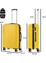 TRAVEL Z Střední kufr Big Bars Yellow