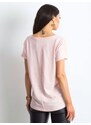 Fashionhunters Světle růžové tričko od Emory
