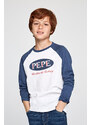 Chlapecké tričko s dlouhým rukávem PEPE JEANS, barevné COLTER