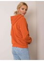 Fashionhunters Tmavě oranžová bavlněná mikina