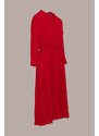 Červené plisované šaty Sandro Ferrone