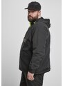 UC Men Kontrastní přetahovací bunda černá/elektrická limetka