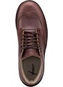 Vasky Brogue High Dark Brown - Pánské kožené kotníkové boty tmavě hnědé - jarní / podzimní obuv Flexiko česká výroba ze Zlína