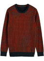 SCOTCH&SODA pánský hnědý pletený svetr