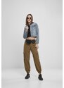 URBAN CLASSICS Ladies Viscose Twill Cargo Pants - summerolive