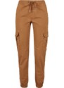 URBAN CLASSICS Ladies High Waist Cargo Jogging Pants - toffee