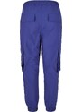 URBAN CLASSICS Ladies High Waist Crinkle Nylon Cargo Pants - bluepurple