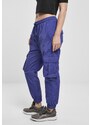 URBAN CLASSICS Ladies High Waist Crinkle Nylon Cargo Pants - bluepurple