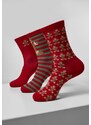 URBAN CLASSICS Christmas Gingerbread Lurex Socks 3-Pack