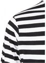 URBAN CLASSICS Regular Stripe LS - white/black
