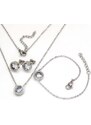 Linda's Jewelry Sada šperků Flat Circle chirurgická ocel IS024