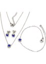 Linda's Jewelry Sada šperků modrá Circle chirurgická ocel IS026