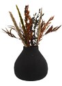 Madam Stoltz Dekorativní váza Iron Matt Black 22 cm