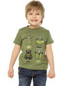 Winkiki Kids Wear Chlapecké tričko Příšerky - khaki