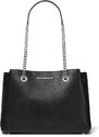 Michael Kors Teagen large pebbled leather kabelka černá black silver