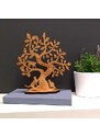 AMADEA Dřevěný 3D strom s kočkami, masivní dřevo, výška 20 cm, tloušťka 8mm