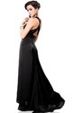 Ever Pretty elegantní černé dlouhé společenské šaty Alisa