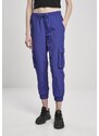 UC Ladies Dámské vlnité nylonové cargo kalhoty s vysokým pasem modrofialové