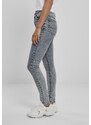 Urban Classics Ladies High Waist Skinny Jeans Dark Skyblue Acid Washed